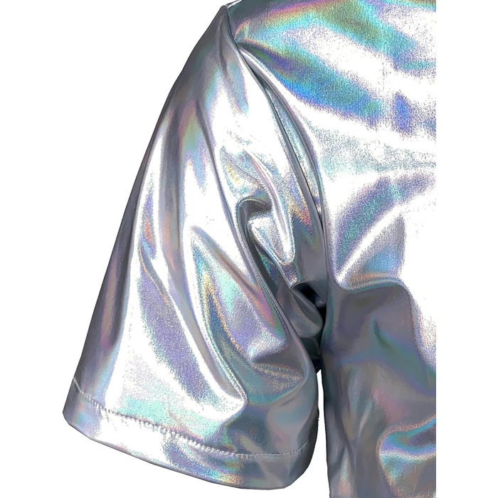 Чоловічий блискучий бронзовий костюм для вечірок та клубів JOGAL (сріблястий блиск, розмір S)