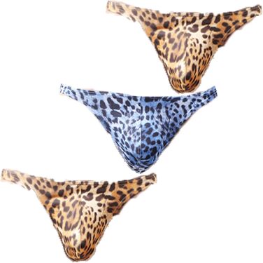 Танга чоловіча Faringoto Leopard, 3 шт. в упаковці, принт леопард, низька посадка