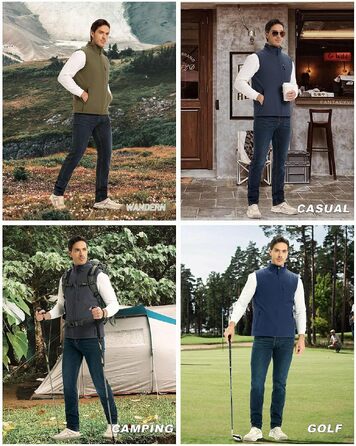 Чоловічий жилет Outdoor Ventures Softshell з утеплювачем, водовідштовхуючий та вітрозахисний, для бігу, їзди на велосипеді та походів, чорний, XL