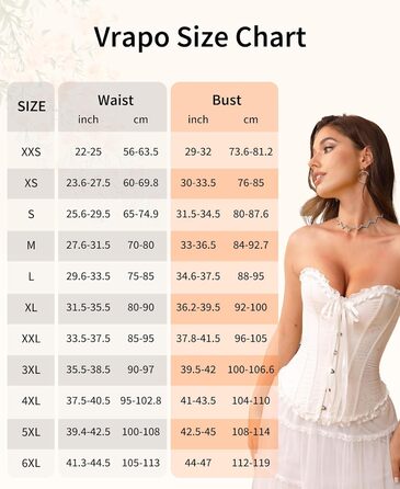 Корсет Vrapo для жінок - бюст-корсет, шнурівка, талія, спідня білизна, червоний, XS