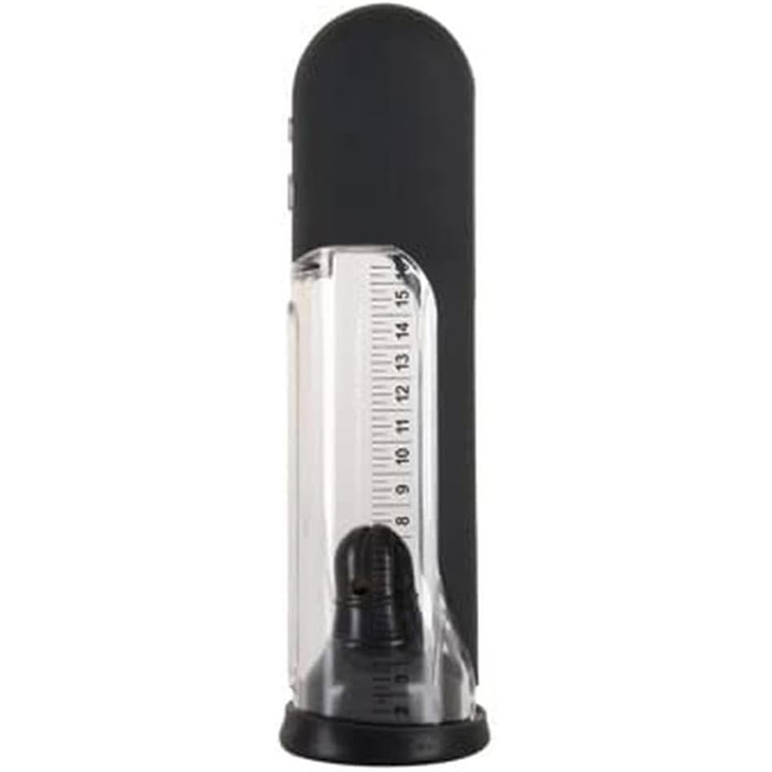 Автоматичний пеніс-насос Rebel - автоматичний пристрій для ерекції, регульований вакуумний тиск, функція зливу, шкала вимірювання, прозорий/чорний колір