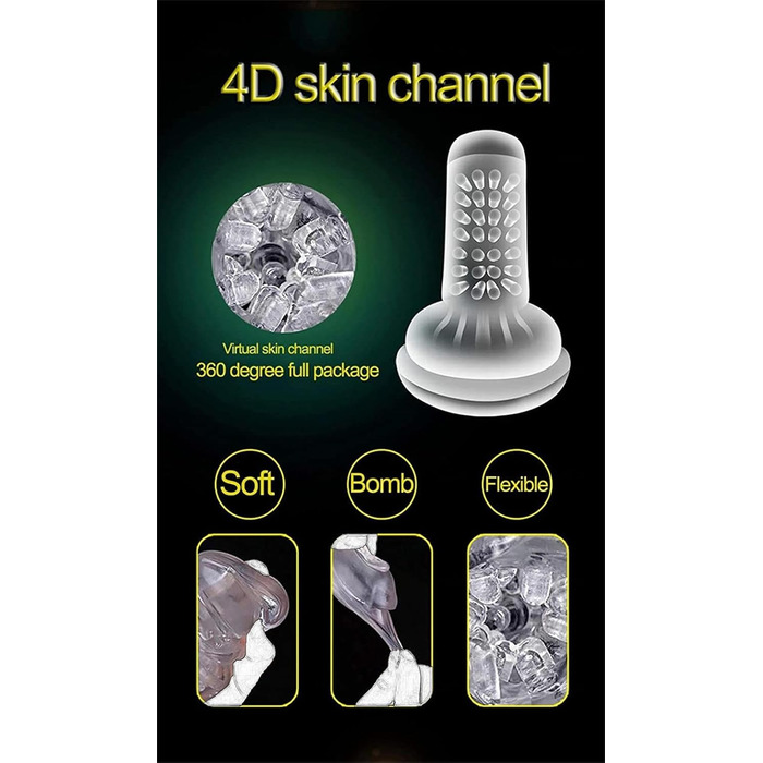 Автоматичний електричний мастурбатор для чоловіків з 10 режимами вібрації - секс-іграшка для чоловіків