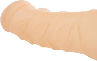 Латексний пеніс-чохол TOYLIE з презервативом, 14 см, напівпрозорий, з мішком та вираженою головкою, MADE IN GERMANY