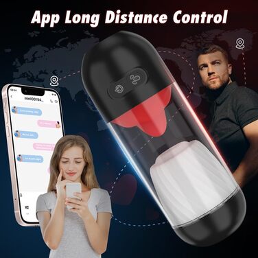 Вібратор для чоловіків Jpscor - стимулятор головки з 9 вібраціями та 360° функцією лизання, пеніс-насос, тренажер для чоловіків