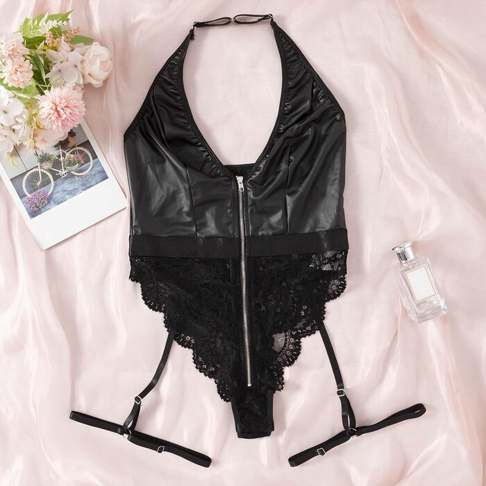 Сексуальна спідниця-комбінезон SRZYJ, комплект нижньої білизни, білий (чорний, S)