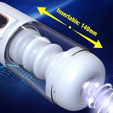 Електричний мастурбатор для чоловіків QgLust з 4 режимами розтягування, голосовим управлінням та 3D каналом