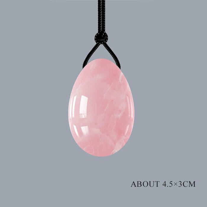 Набір яєць для вагінального масажу з нефриту, аметисту та рожевого кварцу (3 шт.) - Яєця Йоні, розміри S та L