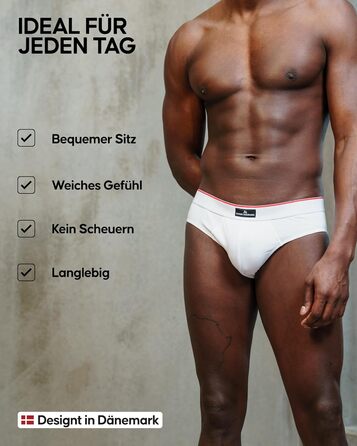 Боксеры чоловічі DANISH ENDURANCE 6 шт. (XXL, чорний) - бавовна, дихаючі, м'які, без етикетки