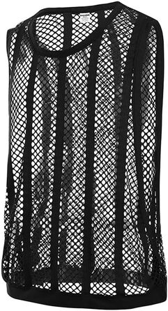Чоловіча сітчаста жилетка YAHWULAI: стильна жилетка без рукавів з прозорою сіткою, 1 шт.