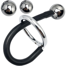 Анальний кільцевий масажер для чоловіків з 3 кульками, з нержавіючої сталі (180г/230г/290г), SM-іграшка, тренажер для пеніса, вага яєчок, розтягувач яєчок