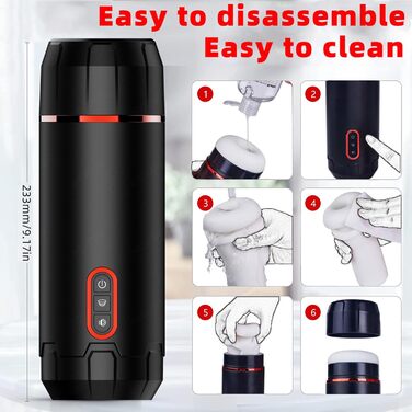 Автоматичний електричний статевий аксесуар з 5 режимами всмоктування та 10 вібраційними режимами, 3D силікон, стимулятор пеніса та вагіни