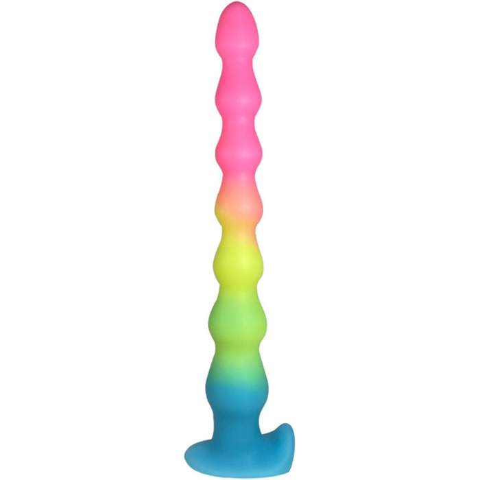 Анальний дildo Axcroo з м'якого силікону, 36 см, з кулями та ланцюгом, стимулятор простати, для чоловіків та жінок