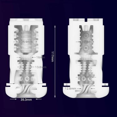 Електричний мастурбатор-чаша QgLust з 8 обертовими, телескопічними головками, 7 вібраціями, 5 частотами, керуванням через додаток, автоматичним режимом, реалістичним дизайном, водонепроникністю. Іграшка для чоловіків