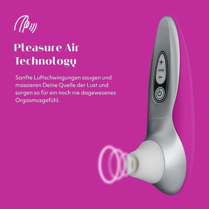 Womanizer Pro 40 - вібратор для клітора: 6 рівнів інтенсивності, тихий, водонепроникний, magenta/срібло