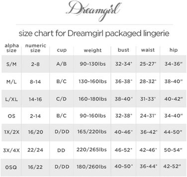 Babydoll Dreamgirl 12190BLK-OS - Чорний, універсальний розмір