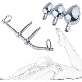 Набір анальних іграшок: металевий анальний дилда, плагін, гачок для стимуляції G-точки та простати. Для чоловіків та жінок. S, M, L