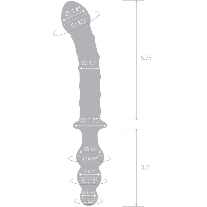 Glas Twister - двосторонній вібраційний секс-іграшка
