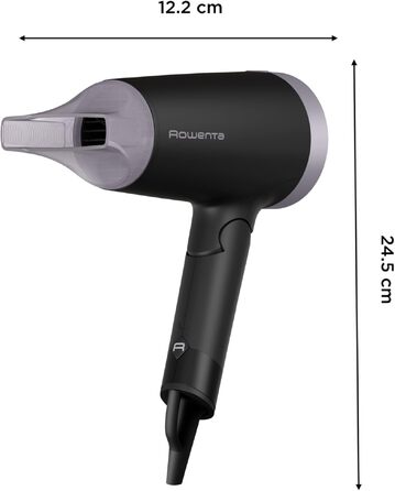 Фен для волосся Rowenta Express Style CV1801, 1900 Вт, з концентратором та режимом холодного повітря, чорний/фіолетовий