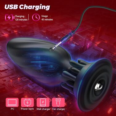 Анальні вібратори для жінок та чоловіків з пультом керування, 9 режимів вібрації. Іграшки для дорослих