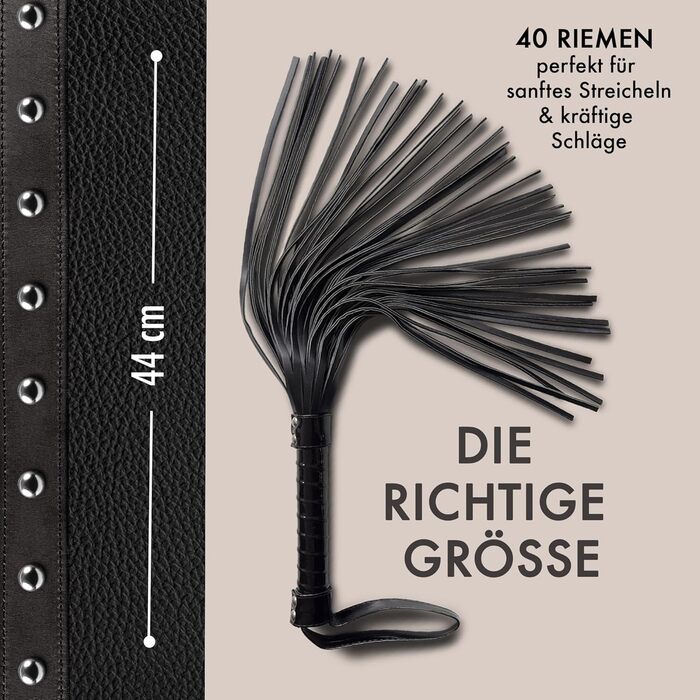 Пета для БДСМ-ігор Liebesfreunde® – Флогер, жорсткий та м'який, з маскою для очей