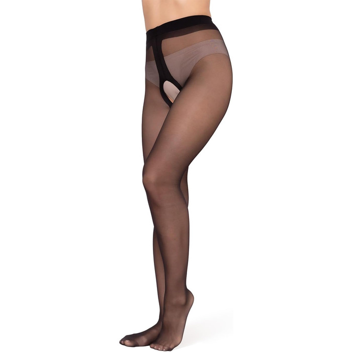 Чоловічі колготки BANANALU 20 Den з відкритим кроком, XL, Чорний - 3 шт.