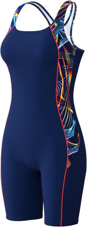 Спортивний купальник для жінок Racerback/U-Back з ефектом моделювання силуету (44, Wellenschatten)