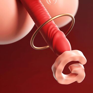 Секс-іграшка SXOVO для жінок 5 в 1, вібруючий масажер з 10 режимами стимуляції, нагріванням та стимуляцією G-точки (червоний)