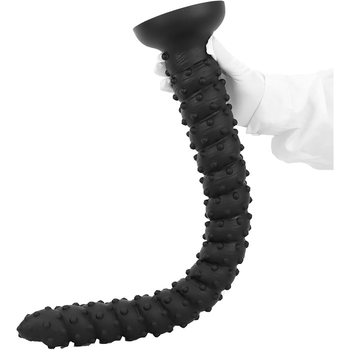 Анальний дилда Extra Langer Monster Spiral Dildo з текстурою для чоловіків та жінок, стимуляція G-точки, LZYLWC (Чорний, L)