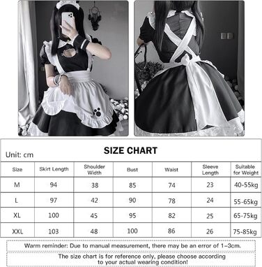 Костюм служниці YushengTai чорно-білий з котячим мотивом, для косплею, Хелловіну, Нового року, карнавалу. Розмір XXL