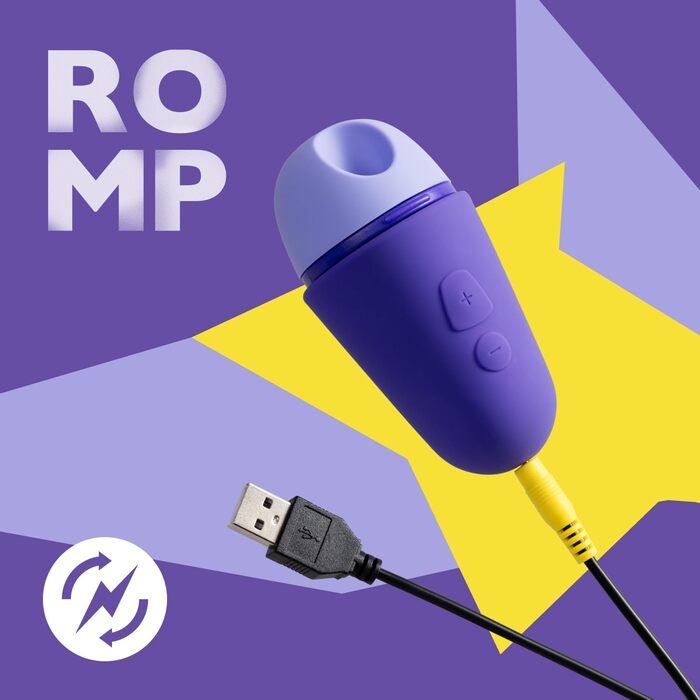 Вібратор клітора Romp - стимулятор з 10 рівнями інтенсивності, водонепроникний, рожевий (Free X)