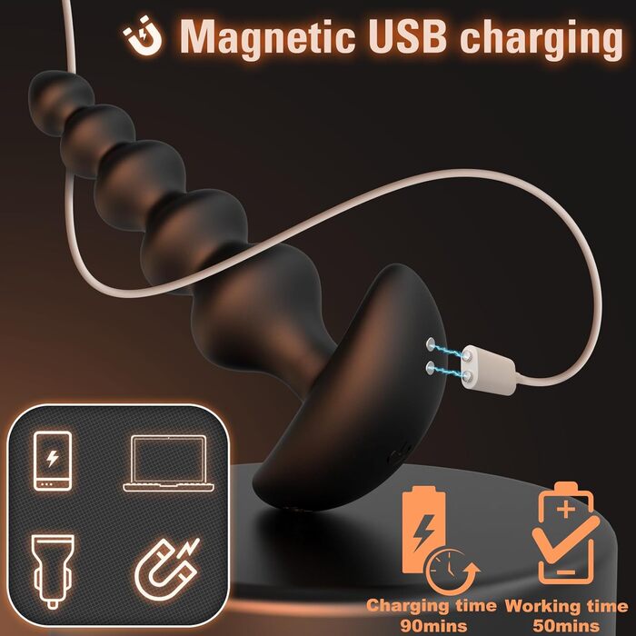 Вібратор анальний для початківців Yivans з пультом дистанційного керування, 16 режимів, тиха робота, для жінок та пар