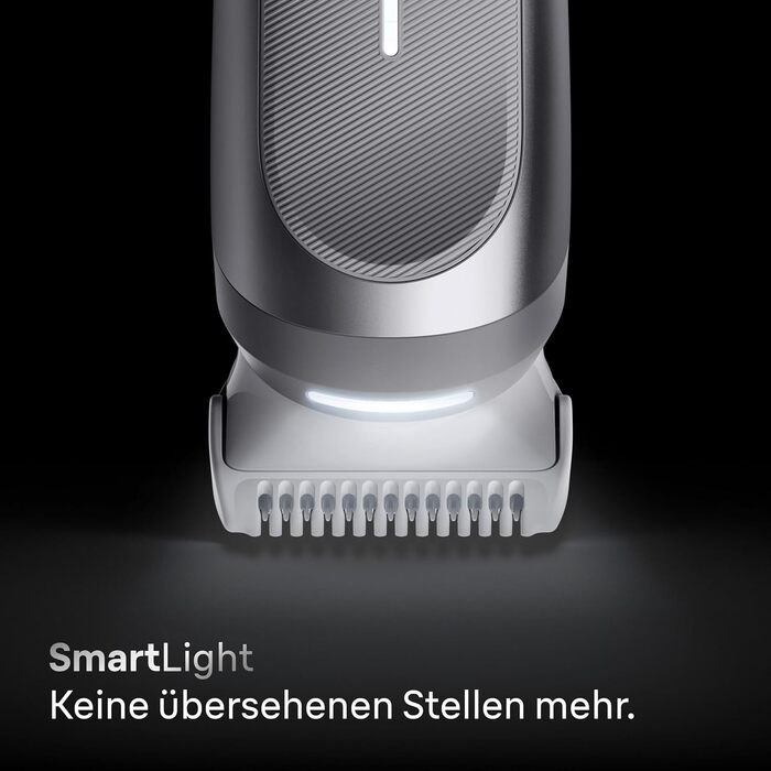 Тример для тіла та інтимних зон Braun Bodygroomer Series 7 BG7555, сірий — водонепроникний бездротовий чоловічий голений апарат з 8 насадками та чохлом