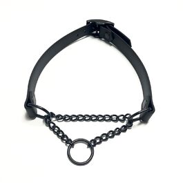 Шкіряне намисто з ланцюгом, готичне намисто з ланцюгом, намисто BDSM (довжина 42-48 см)