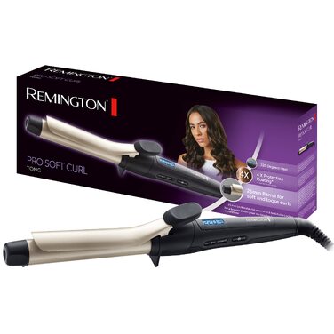 Локон-завивач Remington Pro Soft Curl CI6325, кераміко-турмалінове покриття, 25 мм, чорний/кремовий