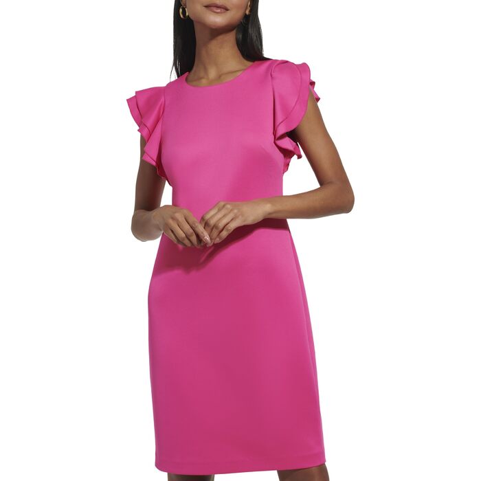 Сукня Tommy Hilfiger жіноча з короткими рукавами-воланами Fuchsia, розмір 44