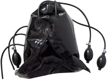 Костюм з латексу Gaylop з маскою та надувним шлангом, чорний