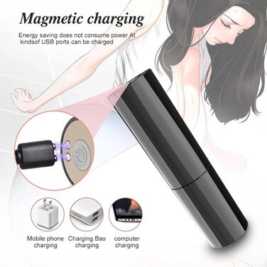 Вібратор для жінок TYDAY 6 SaugmodiLippenstift - міні вібратор для G-точки, водонепроникний, тихий, для стимуляції клітора, сексуальні іграшки для жінок та пар