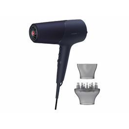 Фен для волосся Philips 5000 Series BHD510/00, 2300 Вт, ThermoShield, іонізація, дифузор та насадки для стайлінгу, Metallic-Blau