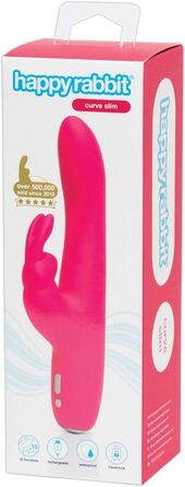 Вібратор для інтимної гігієни Happy Rabbit Curve, рожевий, акумуляторний
