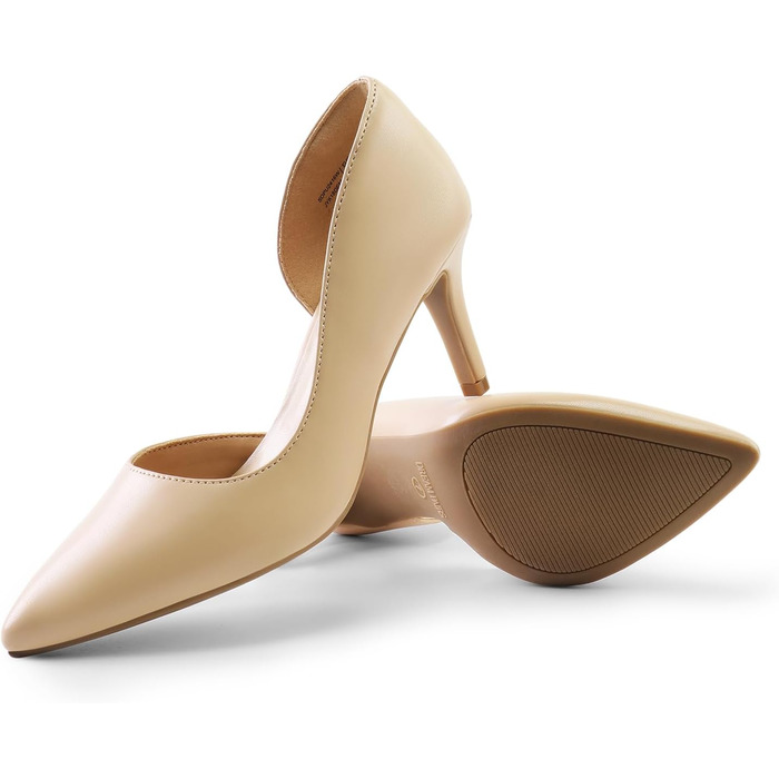 Жіночі туфлі-човники на шпильці DREAM PAIRS, бежеві (Nude), екошкіра PU, розмір 40.5 EU