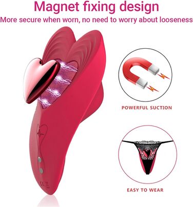 Вібратор для жінок та пар з пультом дистанційного керування, 10 режимів, Butterfly Vibrator