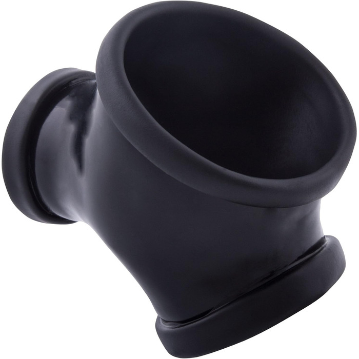 Стриптиз-рукав з латексу для чоловічих статевих органів, чорний, з кільцем 2.8 см, кільцем для яєчок 3.5 см, розтягувачем яєчок, секс-іграшка для початківців та професіоналів, виготовлено в Німеччині