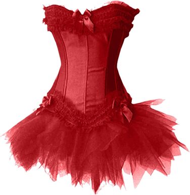 Корсетне плаття: сексуальний корсет, бюстгальтер, корсаж для повних грудей, готичний стиль, бурлеск, вінтаж, червоний, 3XL