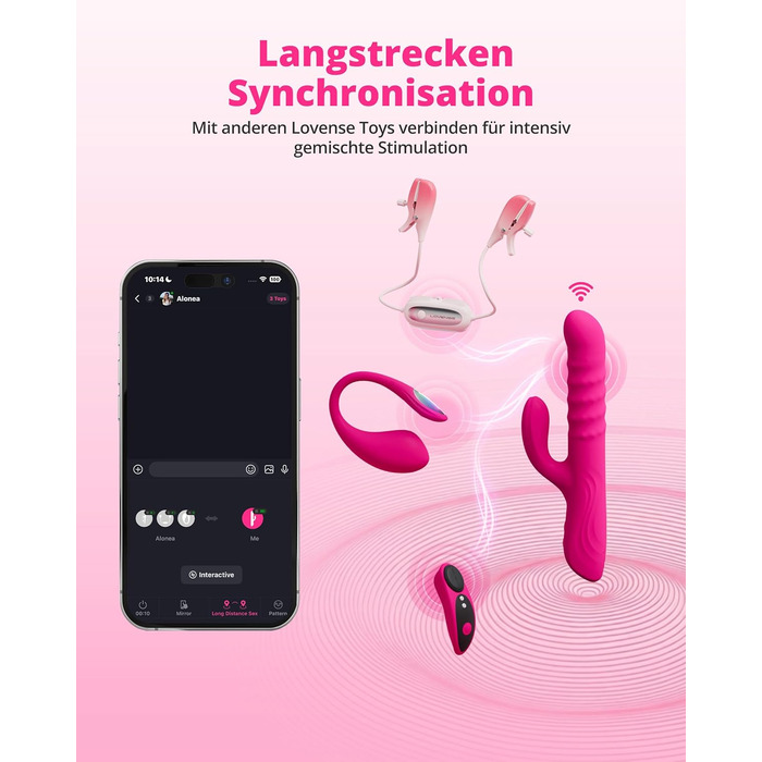 LOVENSE Velvo Rabbit Вібратор для жінок - стимулятор клітора з додатковою вібрацією G-точки, управління через додаток, водонепроникний IPX7