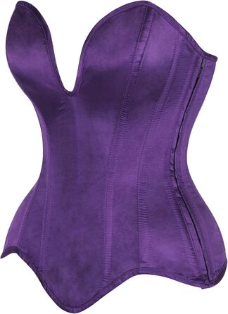 Корсет Daisy Corsets з м'якими ребрами, сукня-корсет, сукня-топ, сукня з декольте, сукня Overbust, кольору слива (Pflaume)