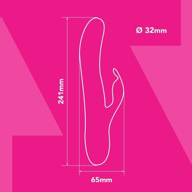 Вібратор Rabbit Control з ефектом штовхання та гнучким вібраційним важелем - Be Playful