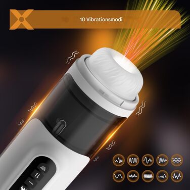 Масажер для чоловіків з 10 вібраційними, 5 режимами всмоктування та імпульсу, зі звуком та кріпленням на стіну. Масажер для самостійного задоволення, автоматичний, з функцією Blowjob, Milkmaschine.