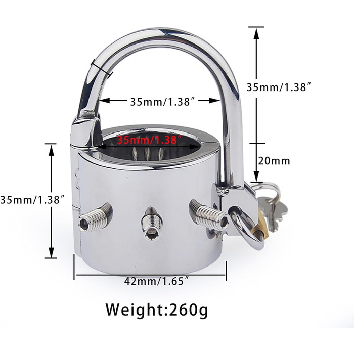 Сталевий кільце для яєчок, розтягувач яєчок, вага для яєчок, посилений кільце для пеніса з 6 знімними шипами CBT, замками та металевим ланцюгом. Кільце для пеніса, сексуальна іграшка для чоловіків, сріблястого кольору, комплект.