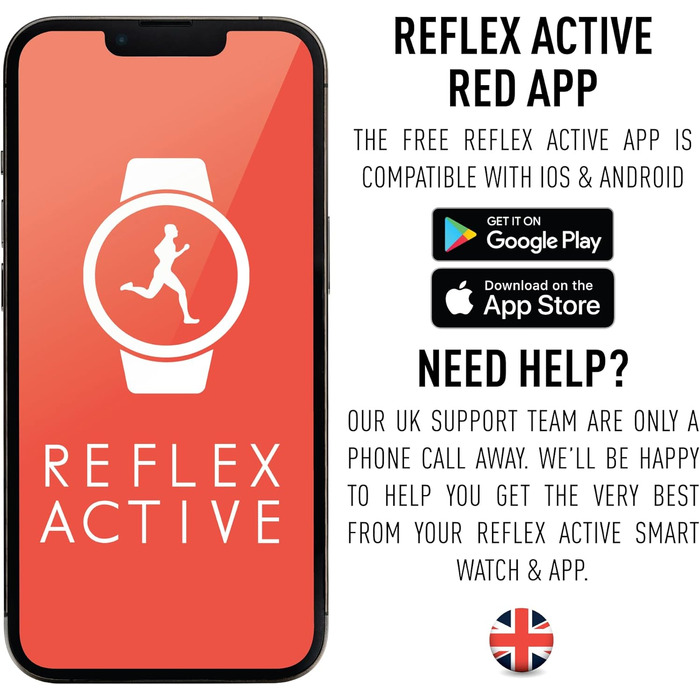 Смарт-годинник Reflex Active Series 17, дисплей 4,6 см, захист IP67, чорний ремінець