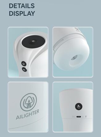 Масажер для чоловіків з 4 режимами всмоктування, 10 вібраційними режимами та функцією нагріву. Стимулятор пеніса, чорний